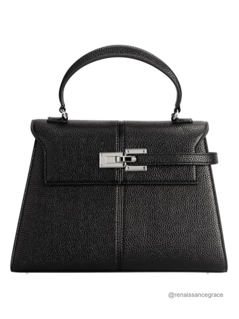 Vegan Leather Top Handle Handbag Crossbody Bag Satchel Ipad Mini